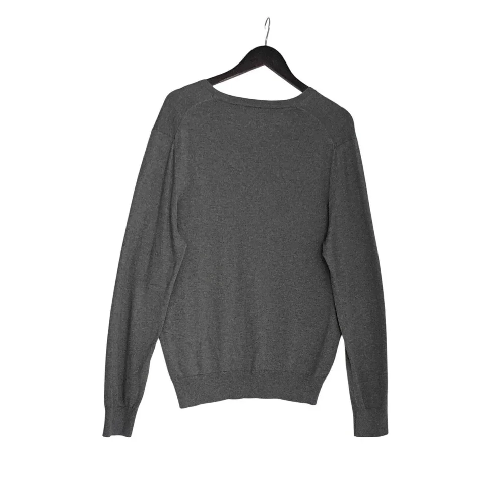Banana Republic Mens V Nk Sweater Luxury Blend Silk Cotton Cashmere‎ Gray Size L